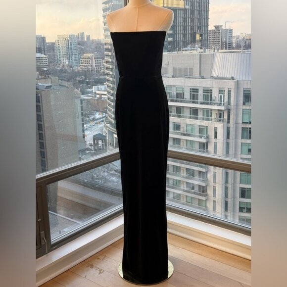 🆕 BRONX & BANCO 🧿 NWOT Florentina Corset Gown, Black Velvet, Sz L US 8 - Picture 4 of 15